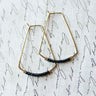 Trapeze earrings -matte black - Wild Roots Creative Shop